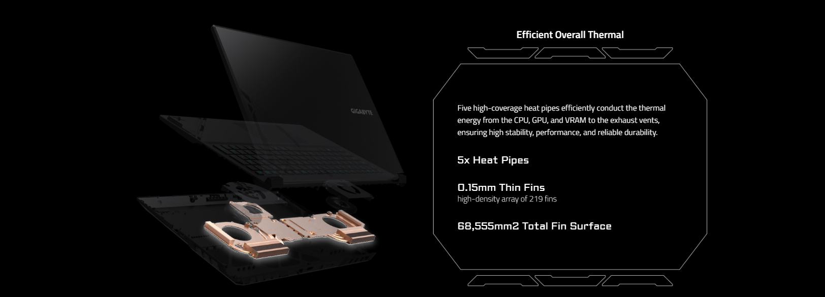 A large marketing image providing additional information about the product Gigabyte G6X (9MG) - 16" 165Hz, 13th Gen i7, RTX 4050, 16GB/1TB - Win 11 Gaming Notebook - Additional alt info not provided